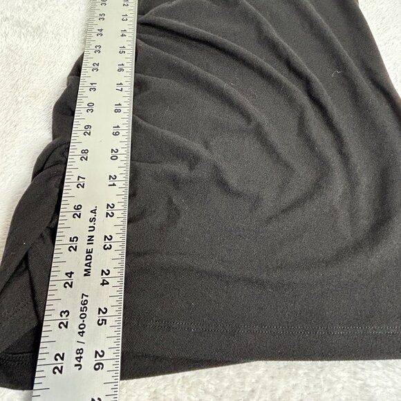 Modern Citizen Womens Black Long Sleeve High Neck Ruched Side Top Small Stretch - Picture 8 of 8